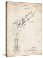 PP1016-Vintage Parchment Rocket Ship Concept 1963 Patent Poster-Cole Borders-Stretched Canvas