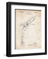 PP1016-Vintage Parchment Rocket Ship Concept 1963 Patent Poster-Cole Borders-Framed Premium Giclee Print