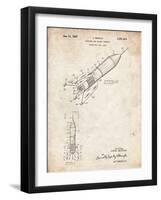 PP1016-Vintage Parchment Rocket Ship Concept 1963 Patent Poster-Cole Borders-Framed Giclee Print