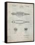 PP1017-Antique Grid Parchment Rocket Ship Model Patent Poster-Cole Borders-Framed Stretched Canvas