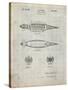 PP1017-Antique Grid Parchment Rocket Ship Model Patent Poster-Cole Borders-Stretched Canvas