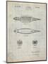 PP1017-Antique Grid Parchment Rocket Ship Model Patent Poster-Cole Borders-Mounted Giclee Print