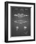 PP1017-Black Grid Rocket Ship Model Patent Poster-Cole Borders-Framed Giclee Print