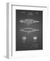 PP1017-Black Grid Rocket Ship Model Patent Poster-Cole Borders-Framed Giclee Print