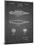 PP1017-Black Grid Rocket Ship Model Patent Poster-Cole Borders-Mounted Premium Giclee Print