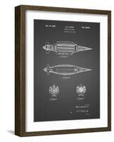 PP1017-Black Grid Rocket Ship Model Patent Poster-Cole Borders-Framed Giclee Print