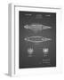PP1017-Black Grid Rocket Ship Model Patent Poster-Cole Borders-Framed Giclee Print