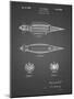 PP1017-Black Grid Rocket Ship Model Patent Poster-Cole Borders-Mounted Giclee Print