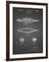 PP1017-Black Grid Rocket Ship Model Patent Poster-Cole Borders-Framed Giclee Print