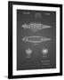 PP1017-Black Grid Rocket Ship Model Patent Poster-Cole Borders-Framed Giclee Print