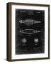 PP1017-Black Grunge Rocket Ship Model Patent Poster-Cole Borders-Framed Giclee Print