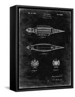 PP1017-Black Grunge Rocket Ship Model Patent Poster-Cole Borders-Framed Stretched Canvas