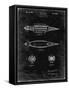 PP1017-Black Grunge Rocket Ship Model Patent Poster-Cole Borders-Framed Stretched Canvas