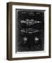PP1017-Black Grunge Rocket Ship Model Patent Poster-Cole Borders-Framed Premium Giclee Print