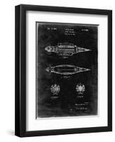 PP1017-Black Grunge Rocket Ship Model Patent Poster-Cole Borders-Framed Premium Giclee Print