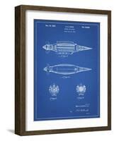 PP1017-Blueprint Rocket Ship Model Patent Poster-Cole Borders-Framed Giclee Print