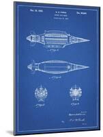 PP1017-Blueprint Rocket Ship Model Patent Poster-Cole Borders-Mounted Giclee Print