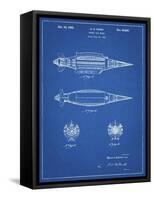 PP1017-Blueprint Rocket Ship Model Patent Poster-Cole Borders-Framed Stretched Canvas