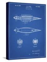 PP1017-Blueprint Rocket Ship Model Patent Poster-Cole Borders-Stretched Canvas