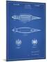 PP1017-Blueprint Rocket Ship Model Patent Poster-Cole Borders-Mounted Giclee Print