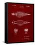 PP1017-Burgundy Rocket Ship Model Patent Poster-Cole Borders-Framed Stretched Canvas