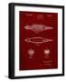 PP1017-Burgundy Rocket Ship Model Patent Poster-Cole Borders-Framed Giclee Print