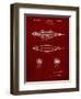 PP1017-Burgundy Rocket Ship Model Patent Poster-Cole Borders-Framed Giclee Print