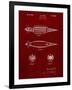 PP1017-Burgundy Rocket Ship Model Patent Poster-Cole Borders-Framed Giclee Print