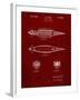 PP1017-Burgundy Rocket Ship Model Patent Poster-Cole Borders-Framed Giclee Print