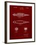 PP1017-Burgundy Rocket Ship Model Patent Poster-Cole Borders-Framed Giclee Print