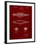 PP1017-Burgundy Rocket Ship Model Patent Poster-Cole Borders-Framed Giclee Print