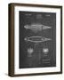 PP1017-Chalkboard Rocket Ship Model Patent Poster-Cole Borders-Framed Giclee Print