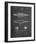 PP1017-Chalkboard Rocket Ship Model Patent Poster-Cole Borders-Framed Giclee Print