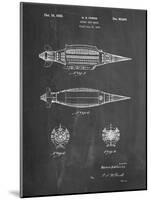 PP1017-Chalkboard Rocket Ship Model Patent Poster-Cole Borders-Mounted Giclee Print