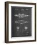 PP1017-Chalkboard Rocket Ship Model Patent Poster-Cole Borders-Framed Giclee Print