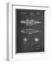 PP1017-Chalkboard Rocket Ship Model Patent Poster-Cole Borders-Framed Giclee Print