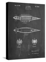 PP1017-Chalkboard Rocket Ship Model Patent Poster-Cole Borders-Stretched Canvas