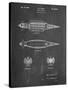 PP1017-Chalkboard Rocket Ship Model Patent Poster-Cole Borders-Stretched Canvas