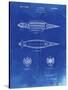 PP1017-Faded Blueprint Rocket Ship Model Patent Poster-Cole Borders-Stretched Canvas