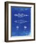 PP1017-Faded Blueprint Rocket Ship Model Patent Poster-Cole Borders-Framed Giclee Print