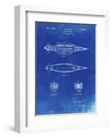 PP1017-Faded Blueprint Rocket Ship Model Patent Poster-Cole Borders-Framed Giclee Print