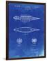 PP1017-Faded Blueprint Rocket Ship Model Patent Poster-Cole Borders-Framed Premium Giclee Print