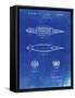 PP1017-Faded Blueprint Rocket Ship Model Patent Poster-Cole Borders-Framed Stretched Canvas