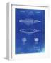 PP1017-Faded Blueprint Rocket Ship Model Patent Poster-Cole Borders-Framed Giclee Print