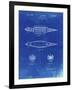 PP1017-Faded Blueprint Rocket Ship Model Patent Poster-Cole Borders-Framed Giclee Print