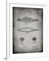 PP1017-Faded Grey Rocket Ship Model Patent Poster-Cole Borders-Framed Giclee Print