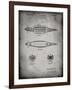 PP1017-Faded Grey Rocket Ship Model Patent Poster-Cole Borders-Framed Giclee Print