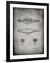 PP1017-Faded Grey Rocket Ship Model Patent Poster-Cole Borders-Framed Giclee Print