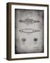 PP1017-Faded Grey Rocket Ship Model Patent Poster-Cole Borders-Framed Giclee Print
