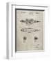 PP1017-Sandstone Rocket Ship Model Patent Poster-Cole Borders-Framed Premium Giclee Print